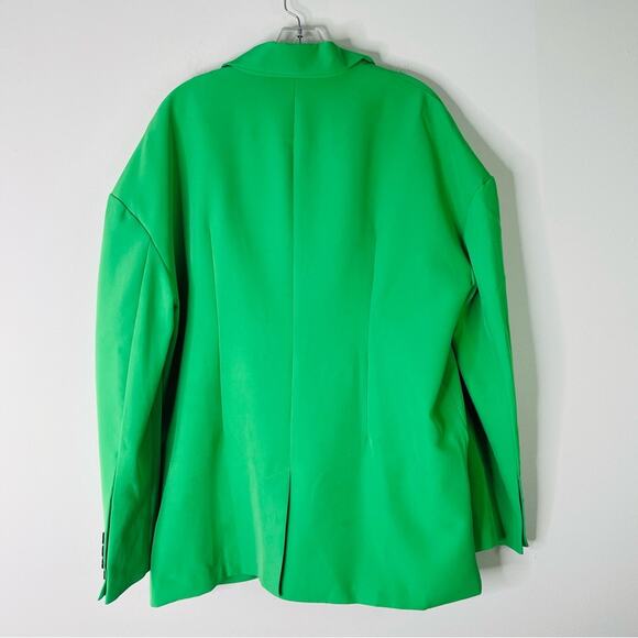 NWT Extro & Vert green boyfriend button preppy office blazer large/XL - Picture 7 of 9